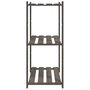 Voir la diapositive 4 : VIDAXL Support de rangement a 3 niveaux gris 80x38x90 cm bois de pin