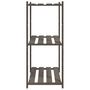 Voir la diapositive 4 : VIDAXL Support de rangement a 3 niveaux gris 80x38x90 cm bois de pin