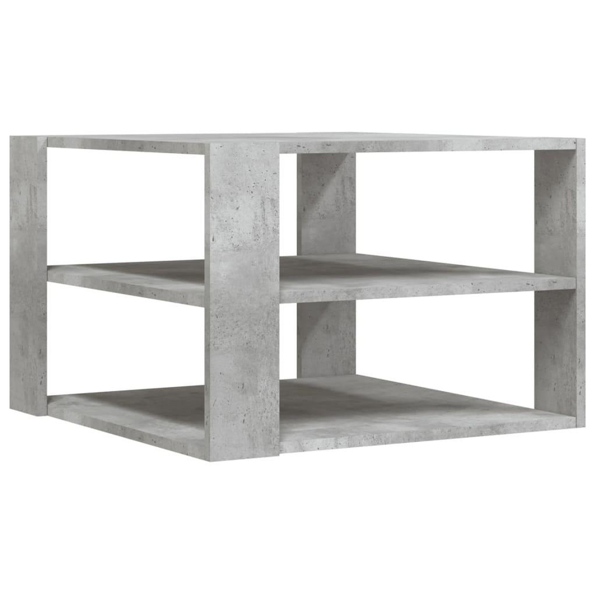 Voir la diapositive 2 : VIDAXL Table basse gris beton 59,5x59,5x40 cm bois d'ingenierie
