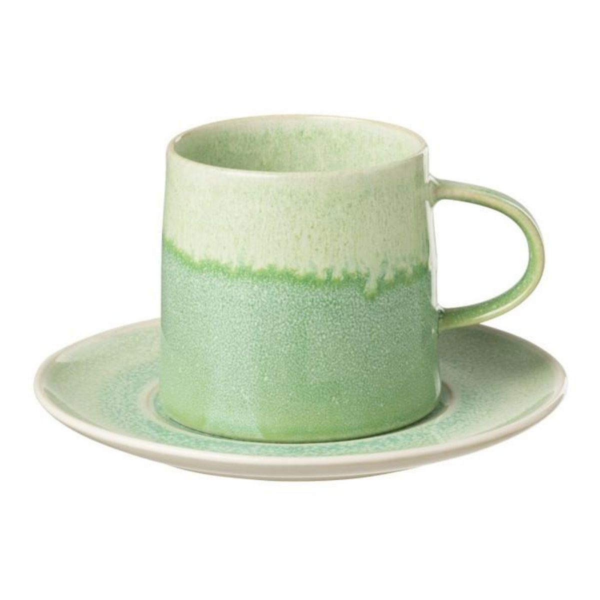 Paris Prix Ensemble Tasse & Sous-Tasse en Porcelaine  Lara  16cm Vert