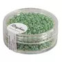 Rayher Rocailles, 2,6 mm ø, opaques lustre, vert, boîte 17 g
