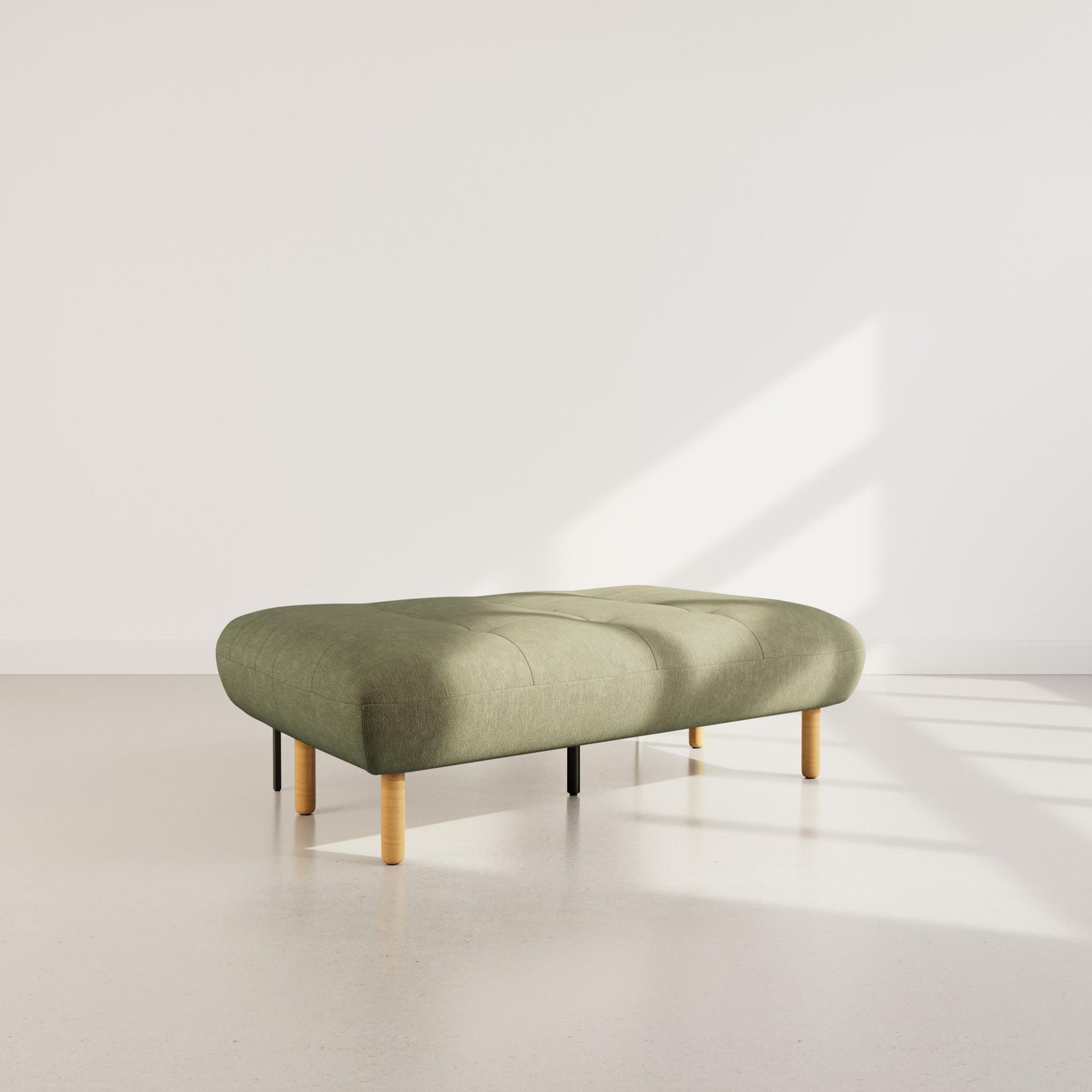 Voir la diapositive 3 : BEST MOBILIER Soan - banquette 2 places convertible clic-clac en velours texturé
