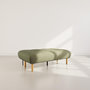 Voir la diapositive 3 : BEST MOBILIER Soan - banquette 2 places convertible clic-clac en velours texturé