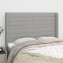 Voir la diapositive 1 : VIDAXL Tete de lit avec oreilles Gris clair 147x16x118/128 cm Tissu