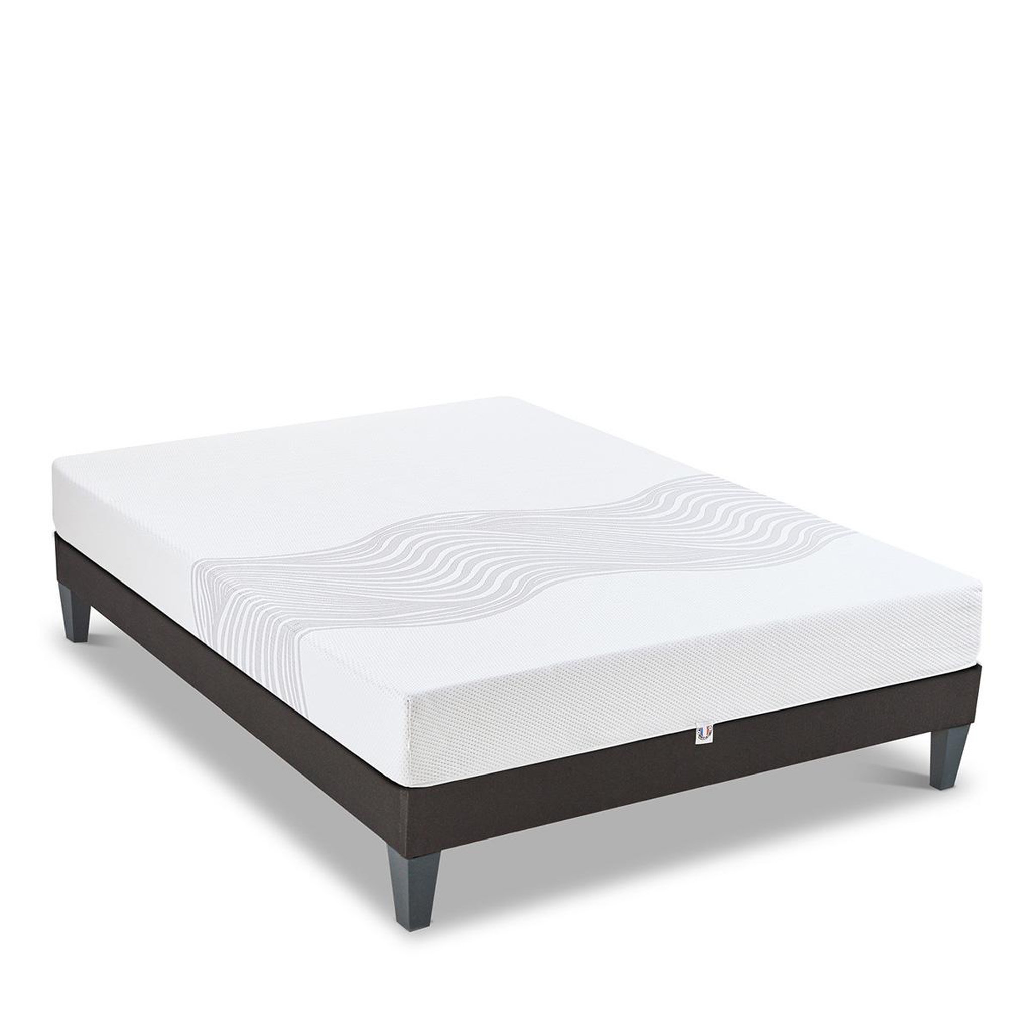 Voir la diapositive 3 : OLYMPE LITERIE Olympe literie | ensemble sensitive | matelas mémoire de forme + sommier bois