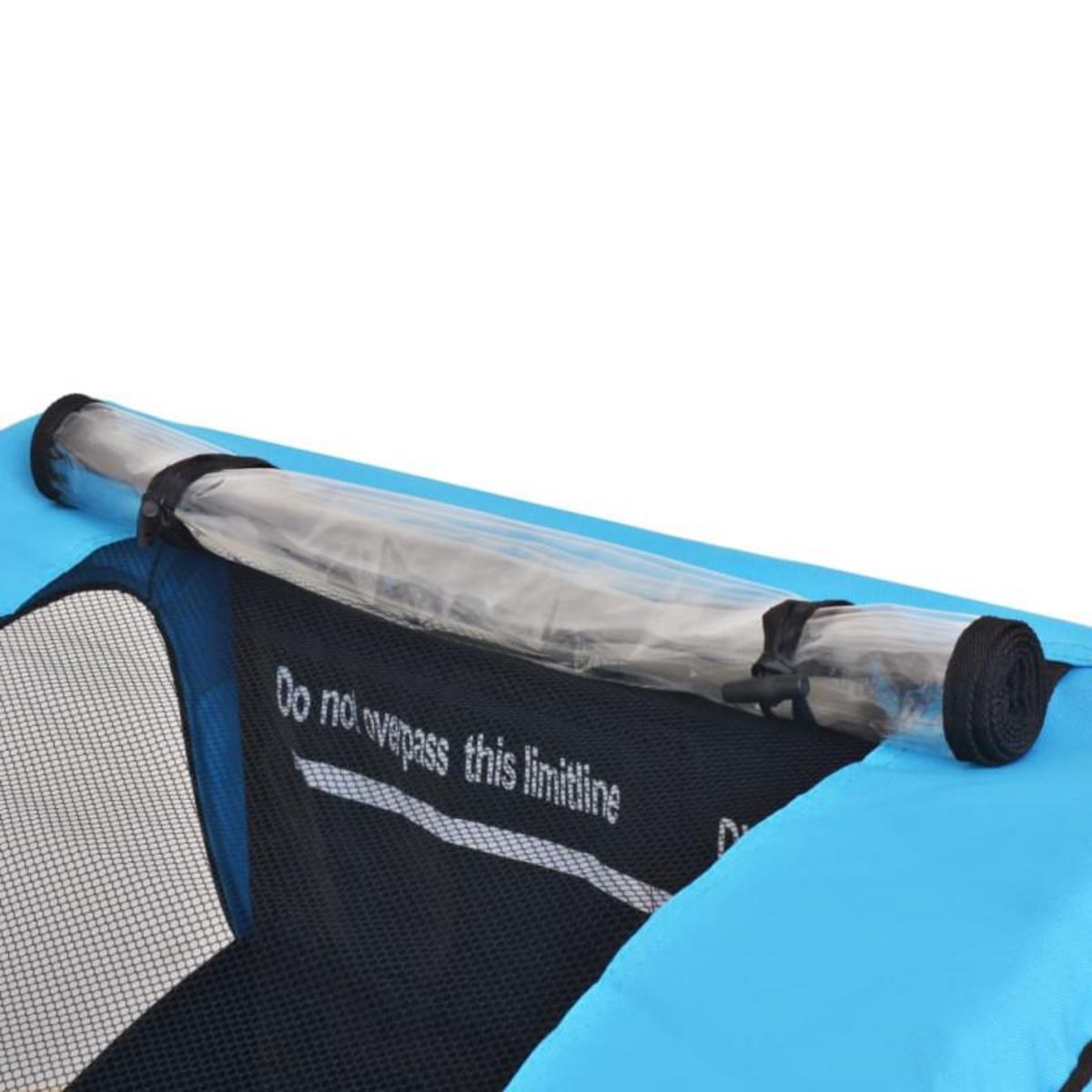 VIDAXL Remorque de vélo gris et bleu 30 kg