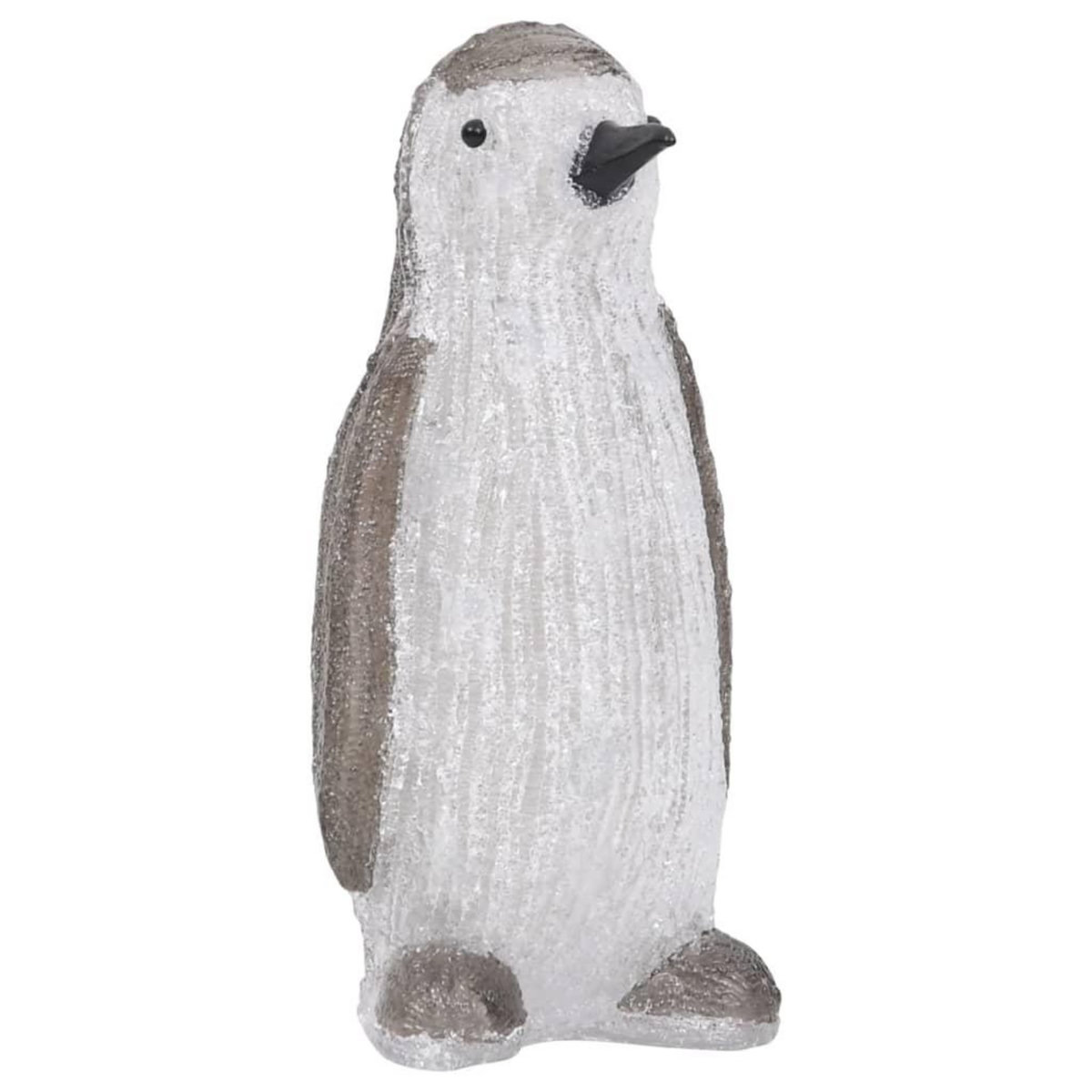 VIDAXL Silhouette de pingouin de Noël LED Acrylique 30 cm