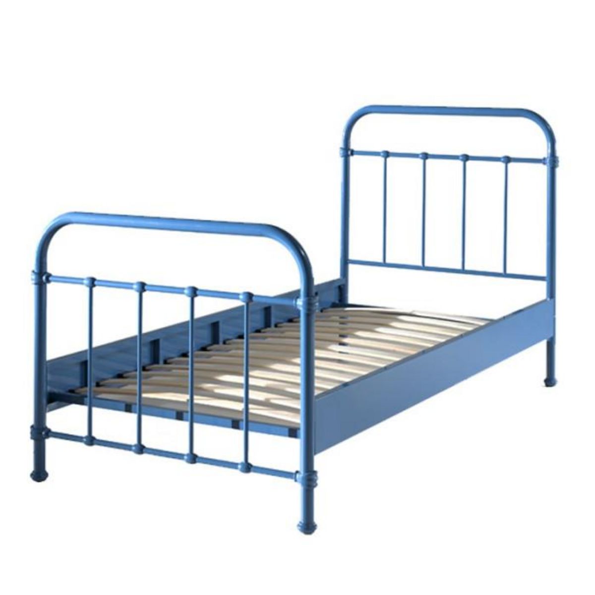 Paris Prix Lit Enfant Métal  New York  90x200cm Bleu