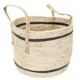 Voir la diapositive 2 : Paris Prix Lot de 3 Paniers de Rangement  Bicolore  36cm Beige