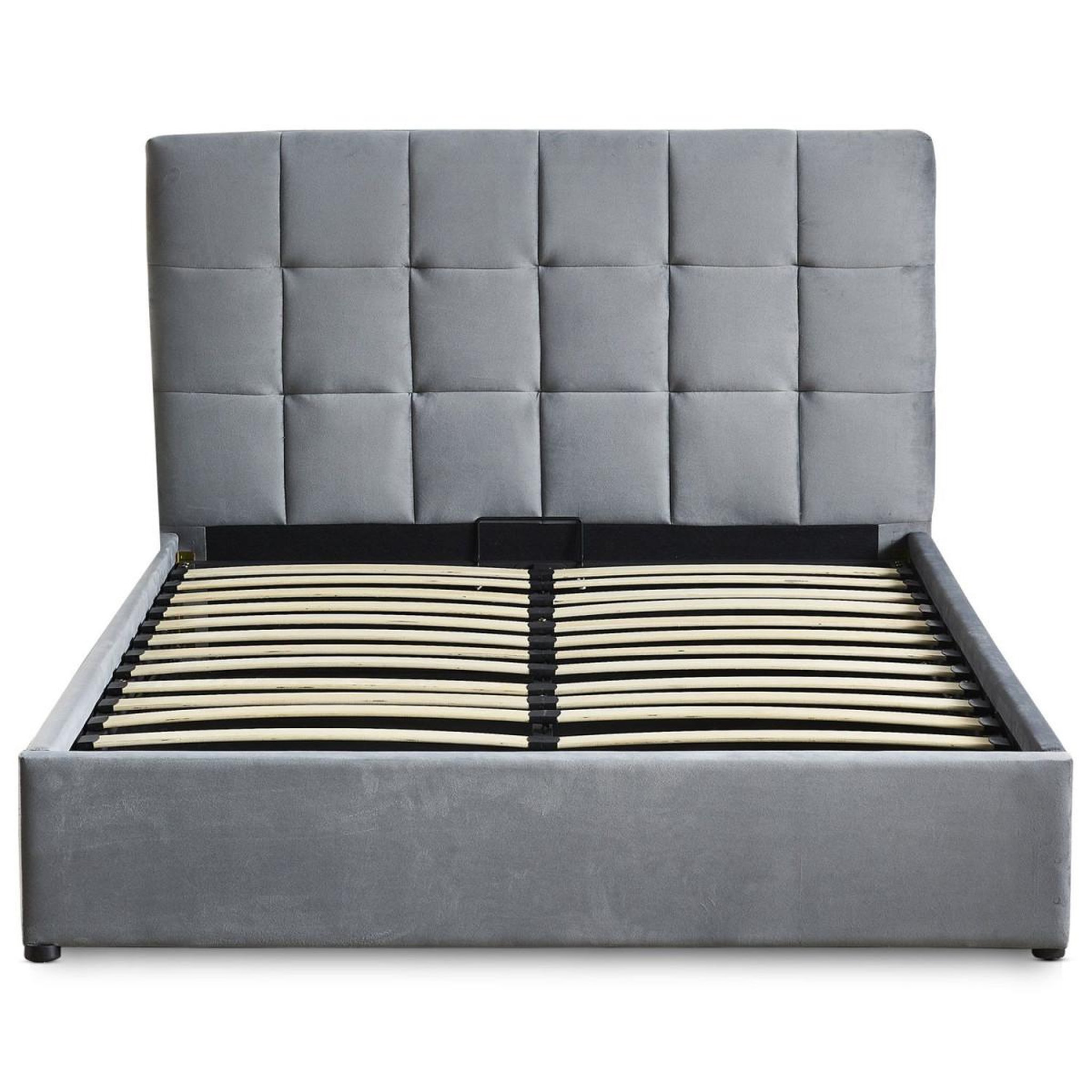 Voir la diapositive 2 : Paris Prix Lit adulte sommier relevable  birma  180x200cm argent