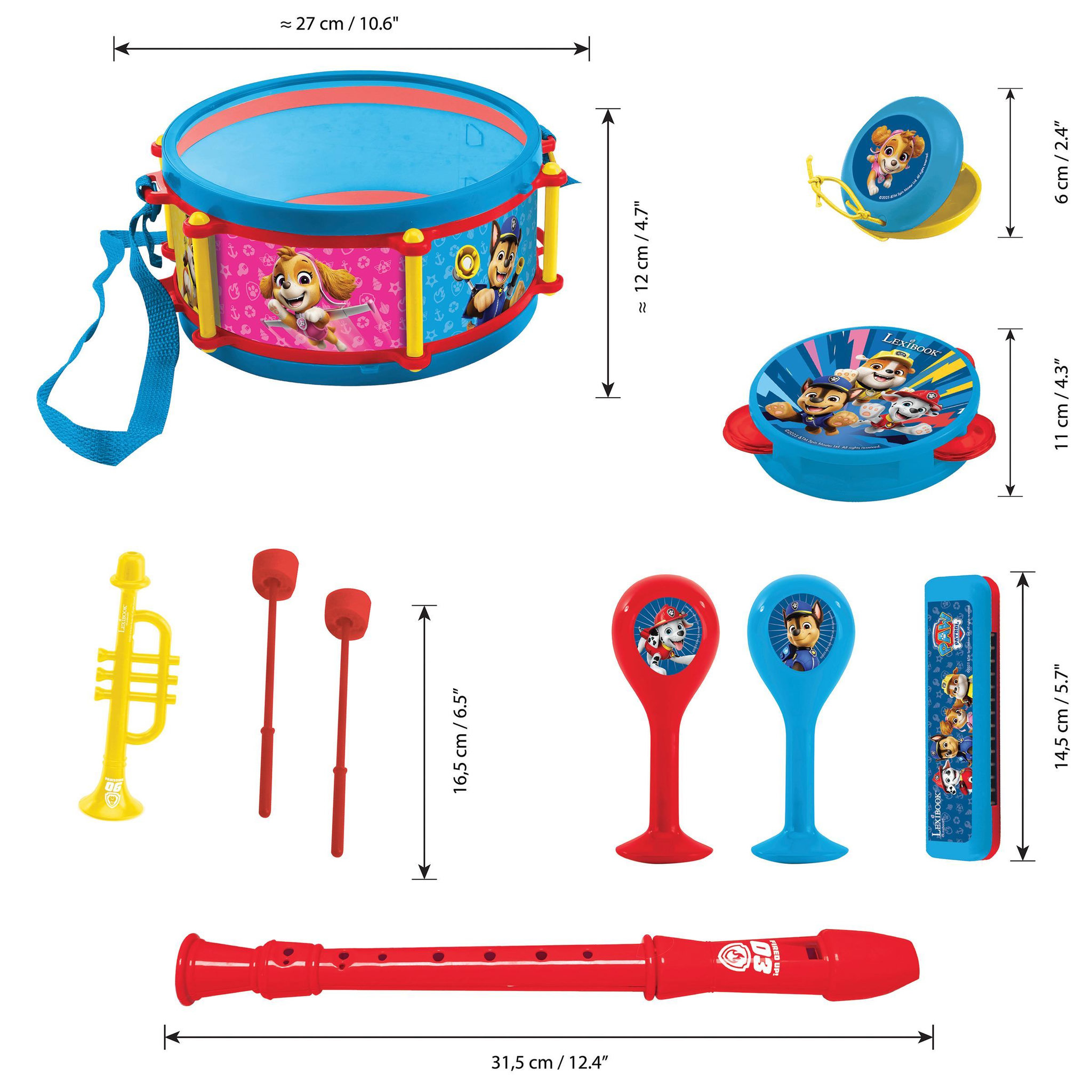 Voir la diapositive 3 : Lexibook Set Musical 7pcs Pat' Patrouille