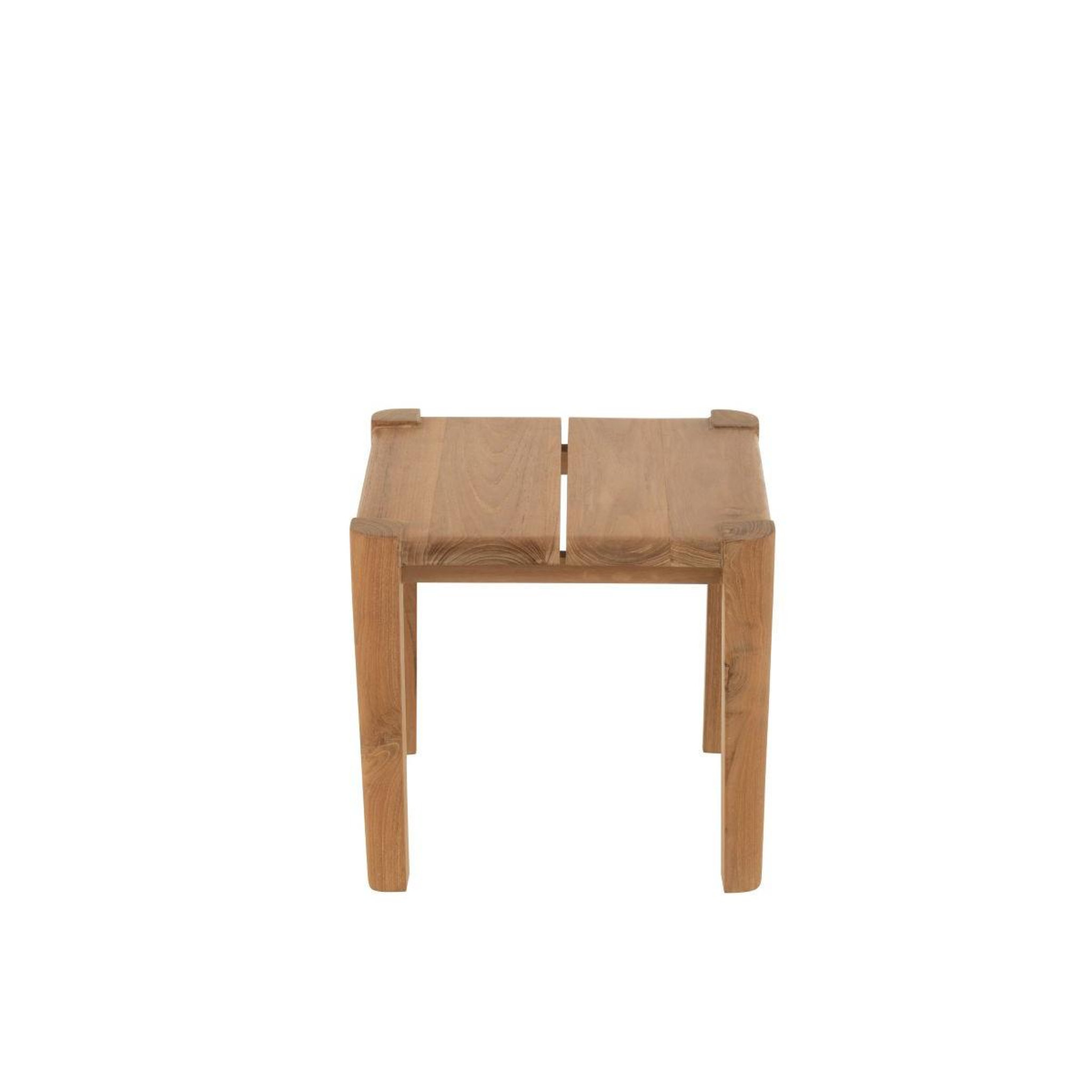 Voir la diapositive 3 : J-LINE Table d'Appoint en Teck  Bruce  40cm Naturel