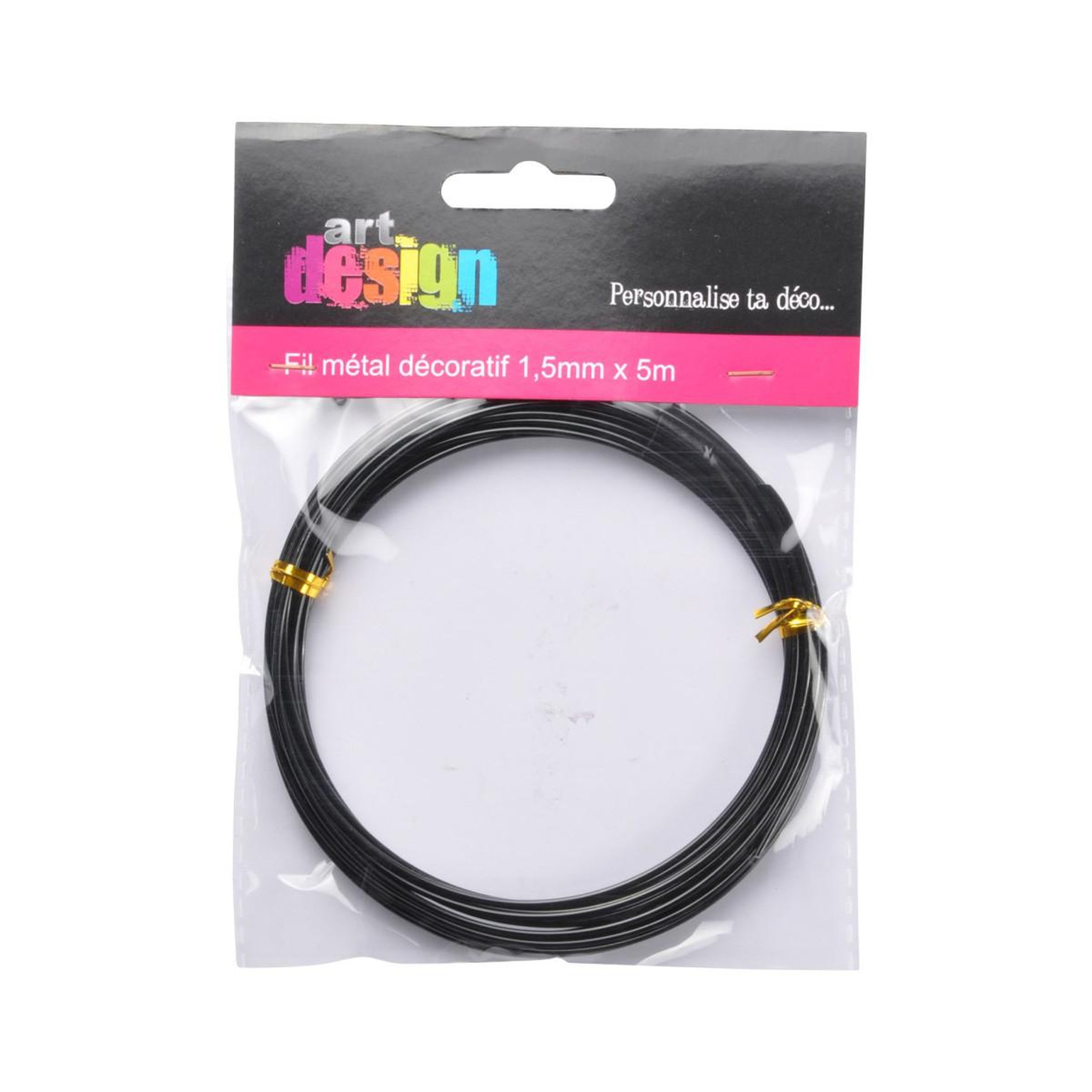 Voir la diapositive 2 : HOMEA Fil Déco en Métal  Custom DIY  5M Noir