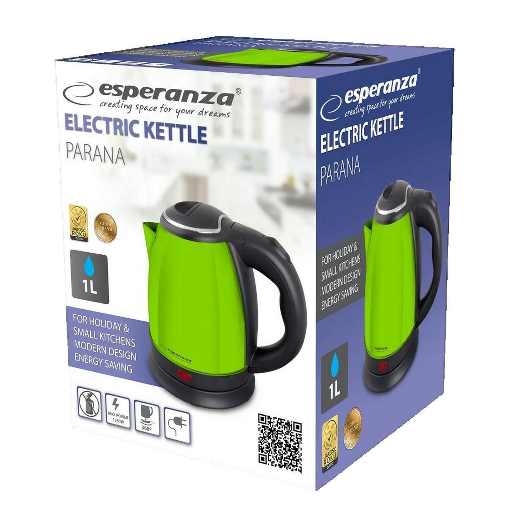 Voir la diapositive 2 : ESPERANZA Bouilloire électrique Esperanza 1350 W