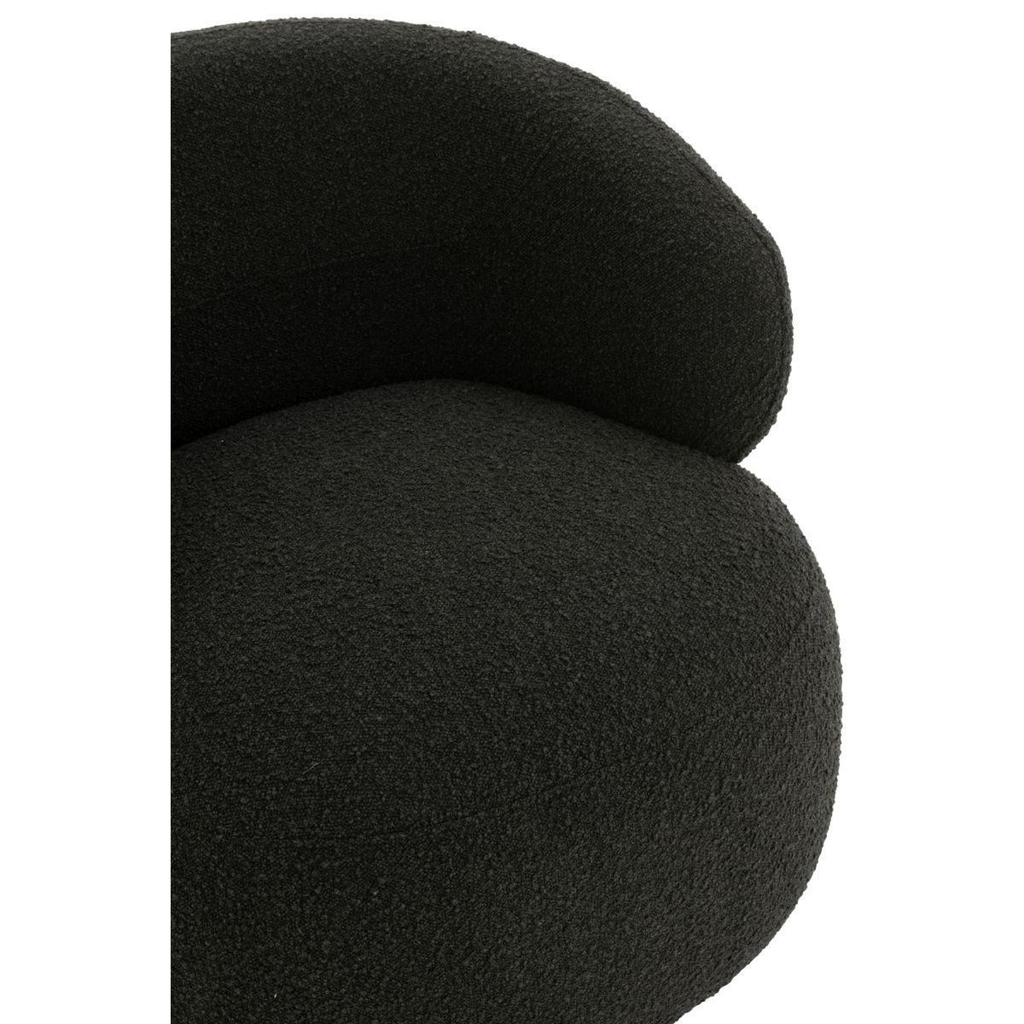 Voir la diapositive 6 : J-LINE Fauteuil Pivotant Rond  Cosy  85cm Noir