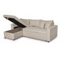 Voir la diapositive 4 : Canapé d'angle réversible convertible avec coffre en tissu ou velours GERALDINE 