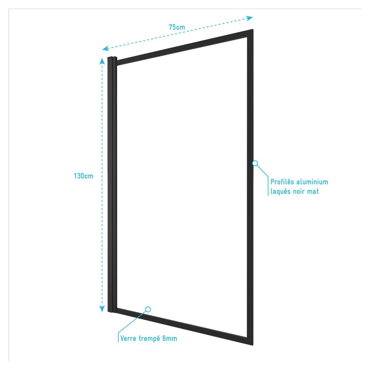 Pare baignoire DARK EDGE 