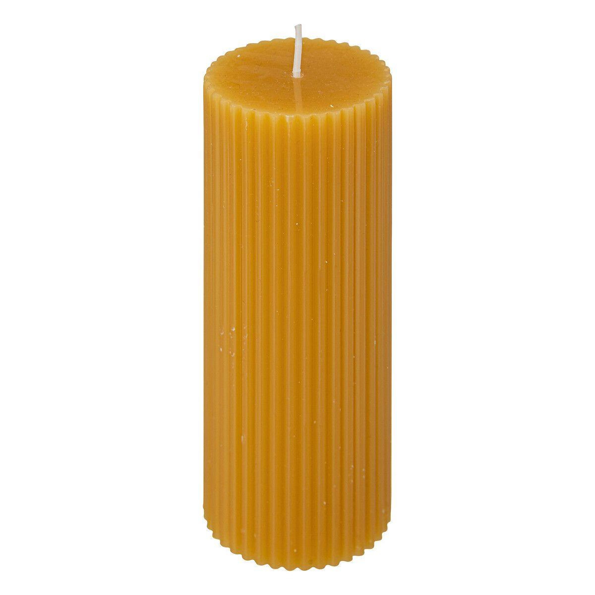 ATMOSPHERA Bougie déco  demi  14cm moutarde
