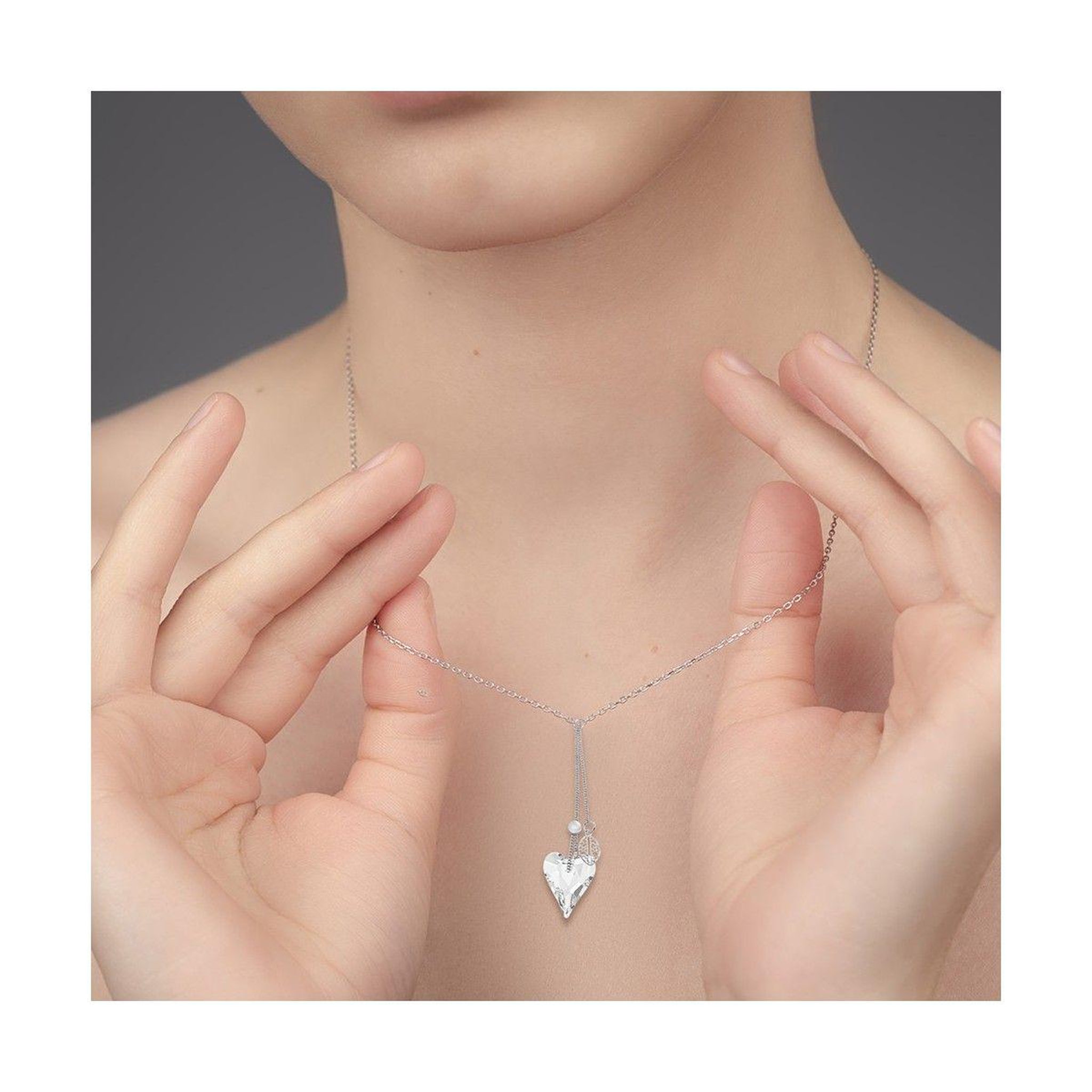 Voir la diapositive 2 : SC CRYSTAL Collier coeur SC Crystal orné de Cristaux scintillants