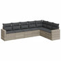 Voir la diapositive 2 : VIDAXL Salon de jardin avec coussins 7 pcs gris clair resine tressee