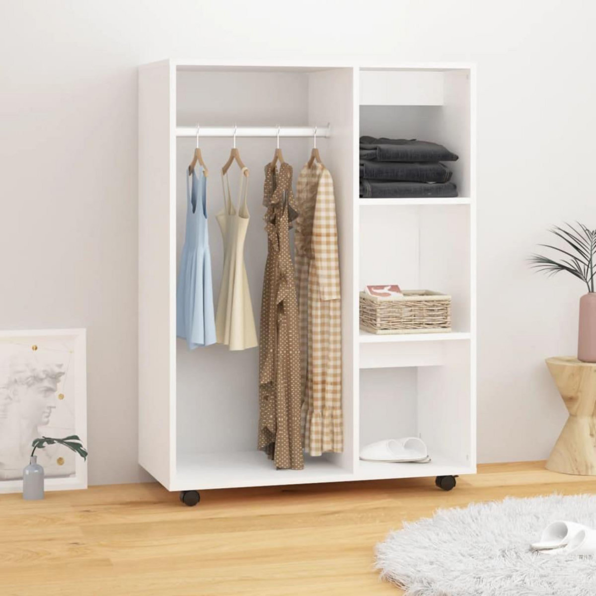 VIDAXL Garde-robe Blanc 80x40x110 cm Bois d'ingenierie