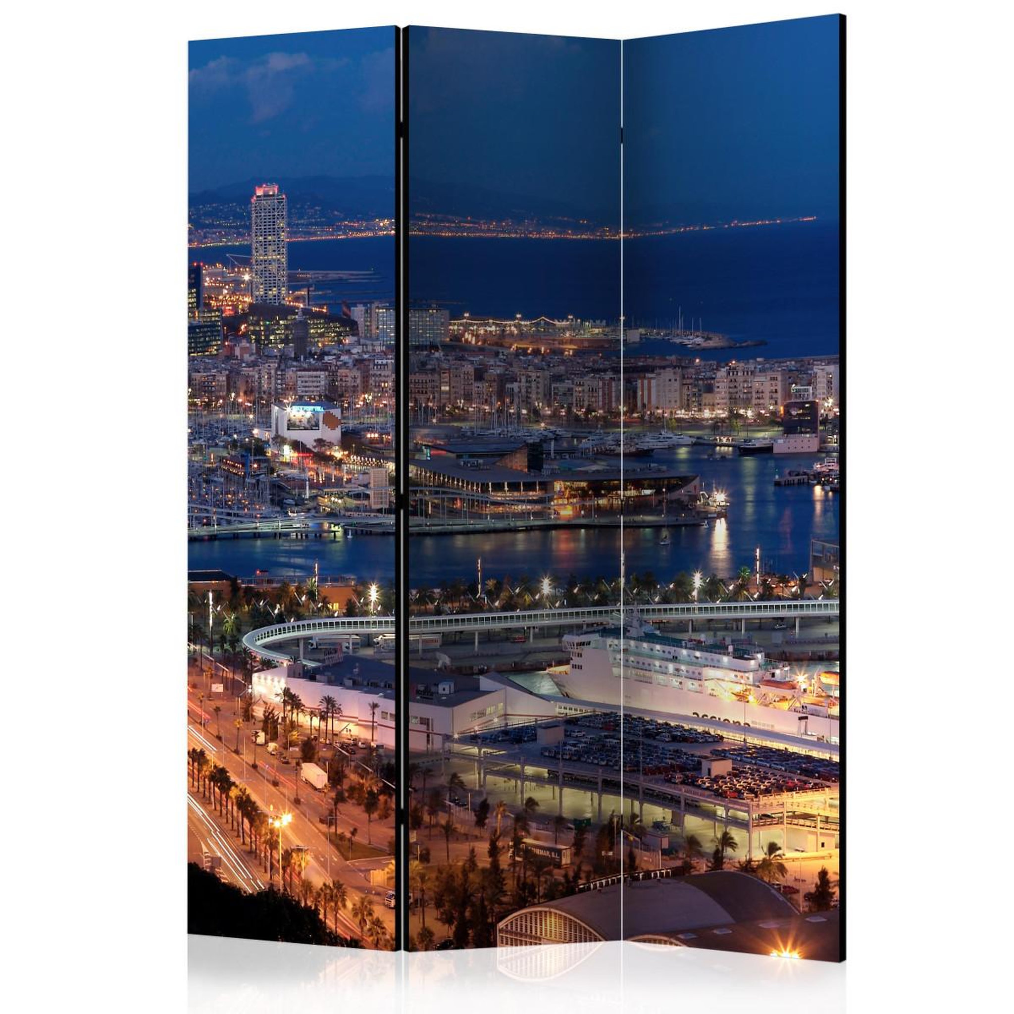 Paris Prix Paravent 3 volets  illuminated barcelona  135x172cm