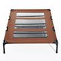 Voir la diapositive 3 : PAWHUT Lit sur pieds XXL pour chien chat lit de camp animal lit surélevé Oxford textilène micro-perforé dim. 122L x 92l x 23H cm marron clair