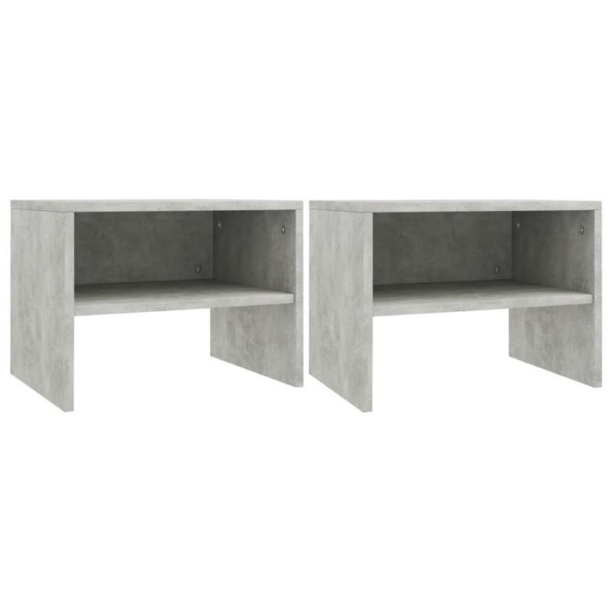 VIDAXL Tables de chevet 2 pcs Gris béton 40x30x30 cm Bois ingénierie