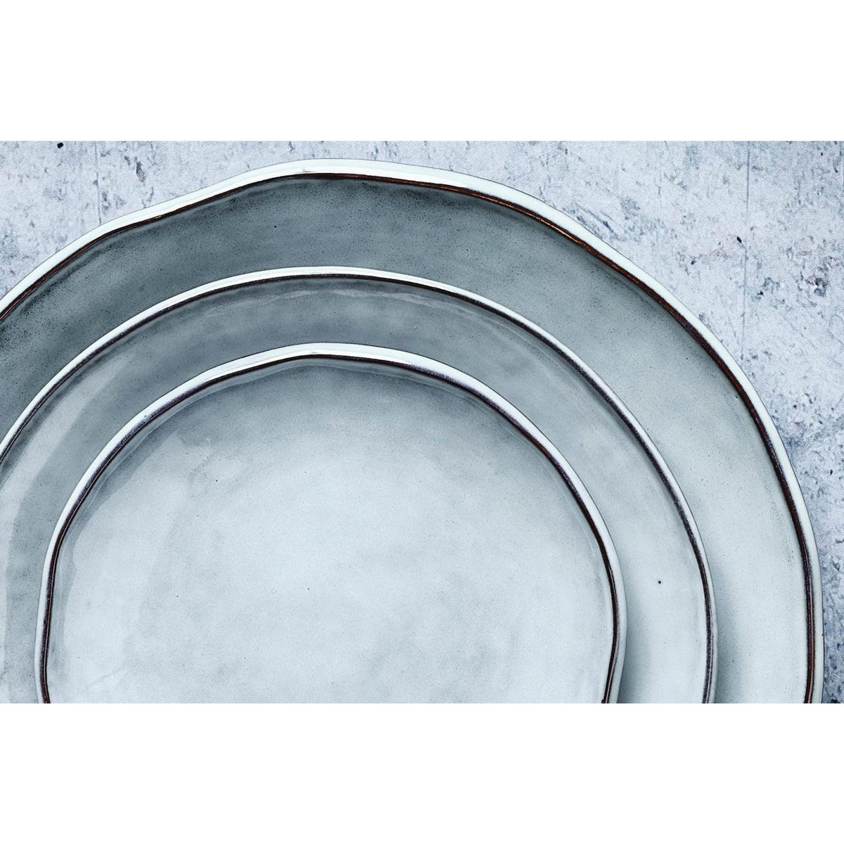 BJORN Assiette CLOUD Ø16cm - 6 pièces - Gris orage