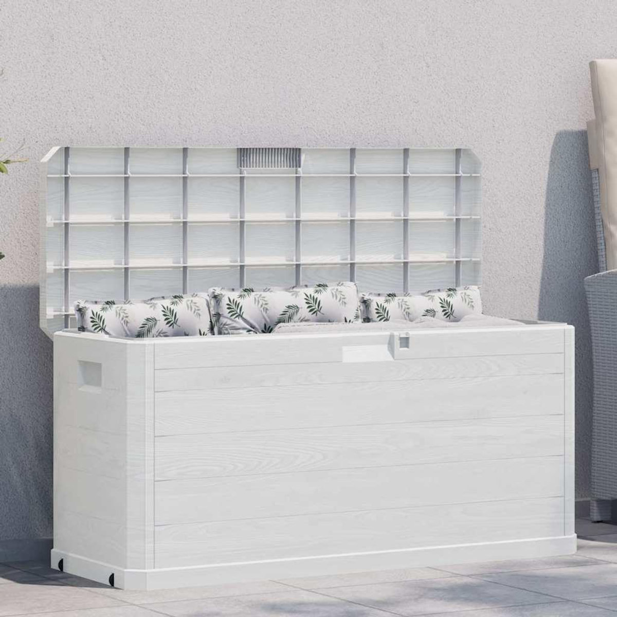 VIDAXL Boîte de rangement de jardin 280 L Gris clair