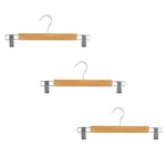 FIVE Lot de 3 Cintres à Pince en Métal 33cm Naturel