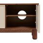 Voir la diapositive 4 : ATMOSPHERA Meuble TV 2 portes et 1 tiroir design en relief JILANI - Marron et beige