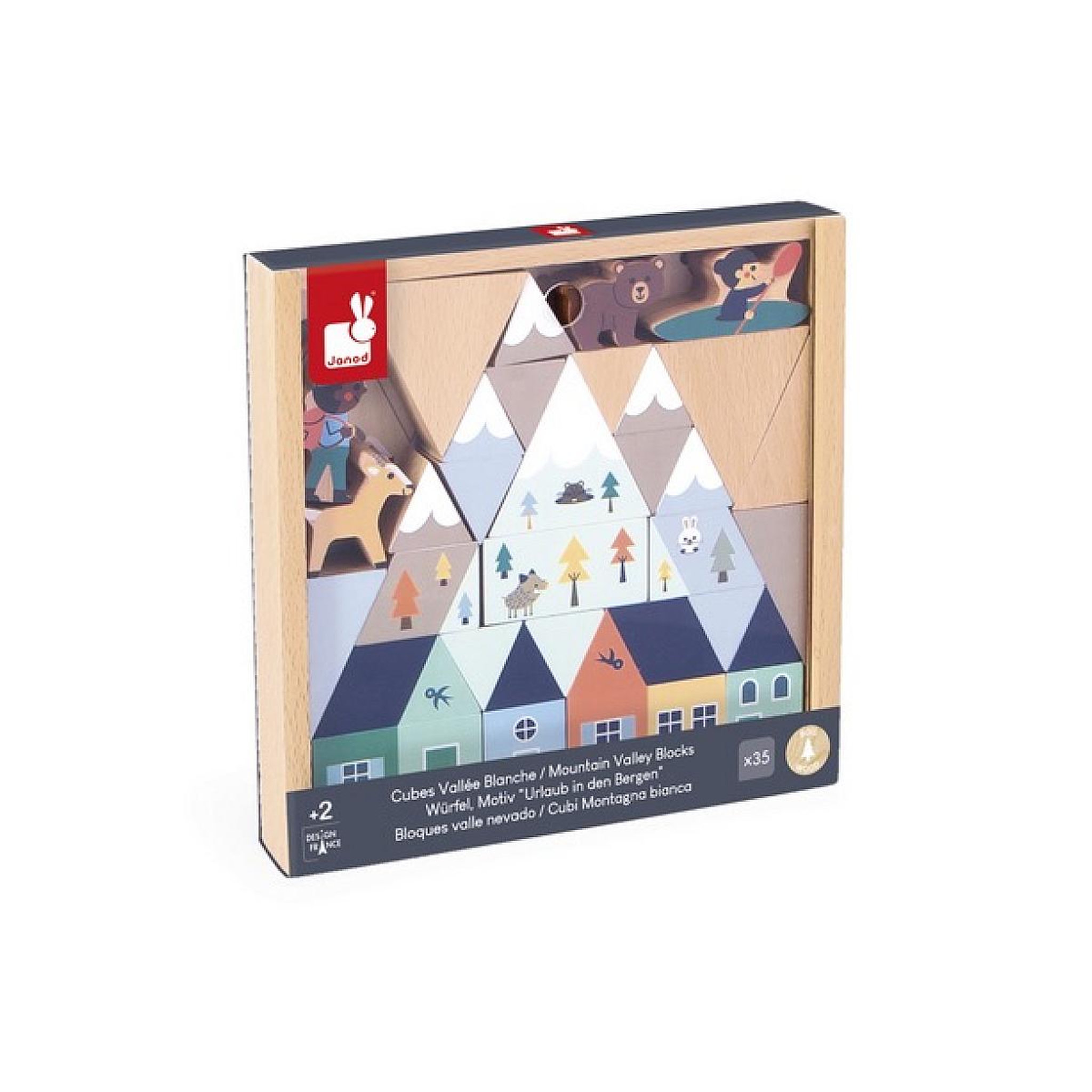 Juratoys-Janod Cross Roads - Cubes a empiler Vallee blanche