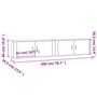 Voir la diapositive 6 : VIDAXL Meubles TV muraux 2 pcs blanc brillant 100x34,5x40 cm