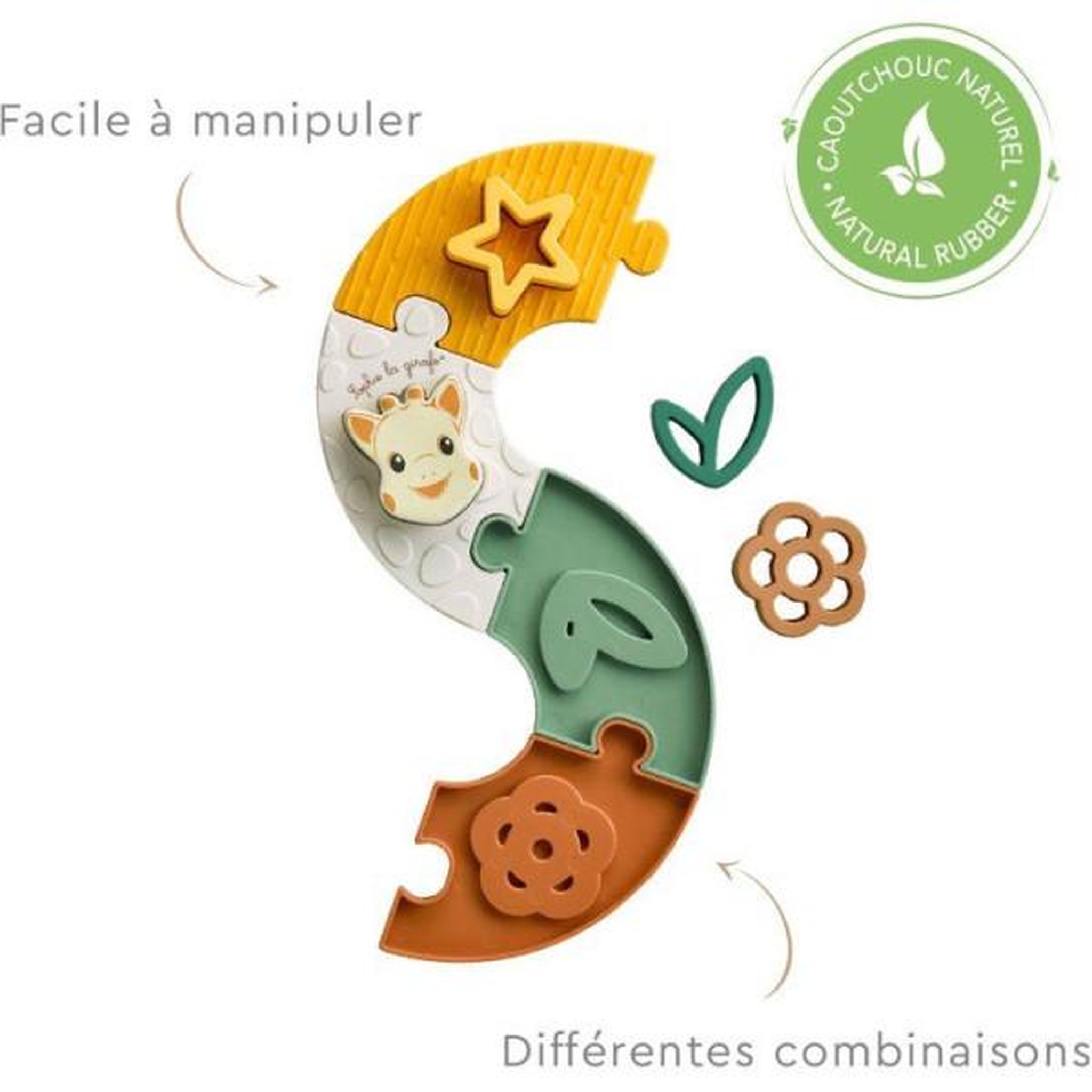 Voir la diapositive 3 : SOPHIE LA GIRAFE Mon premier puzzle Sophie la Girafe – Jeu d’éveil – Enfants dès 1 an – Puzzle éducatif – VULLI