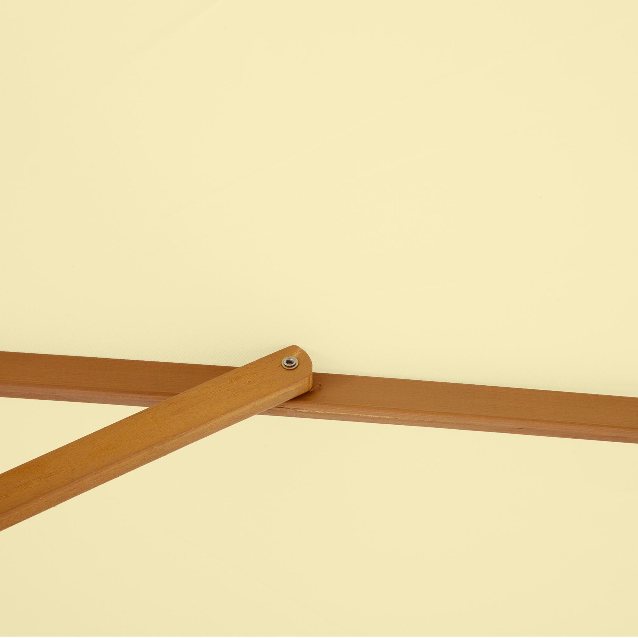 Voir la diapositive 6 : OUTSUNNY Outsunny Parasol droit hexagonal grande taille de jardin Ø 2,5 x 2,3H m bois de bambou crème