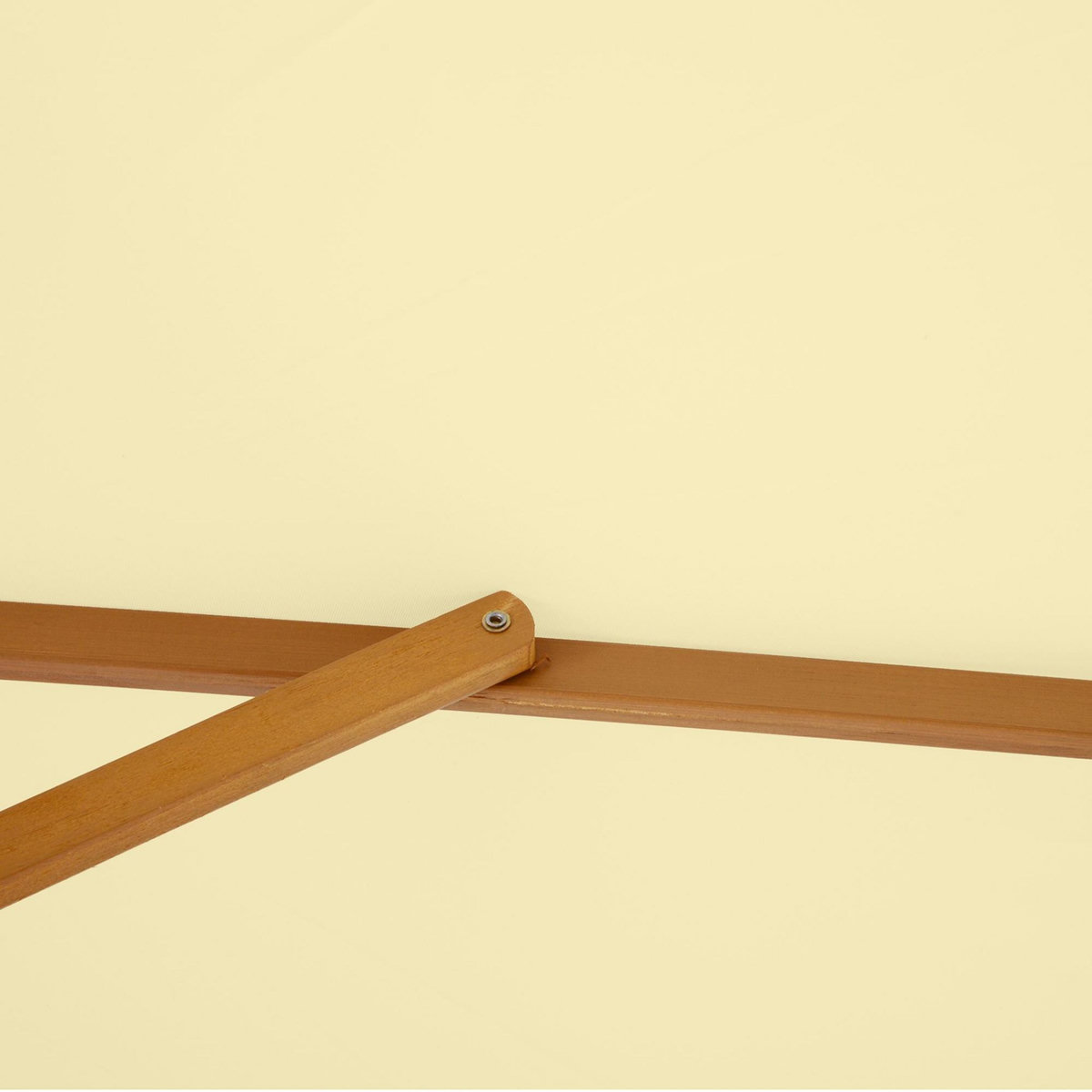 OUTSUNNY Outsunny Parasol droit hexagonal grande taille de jardin Ø 2,5 x 2,3H m bois de bambou crème