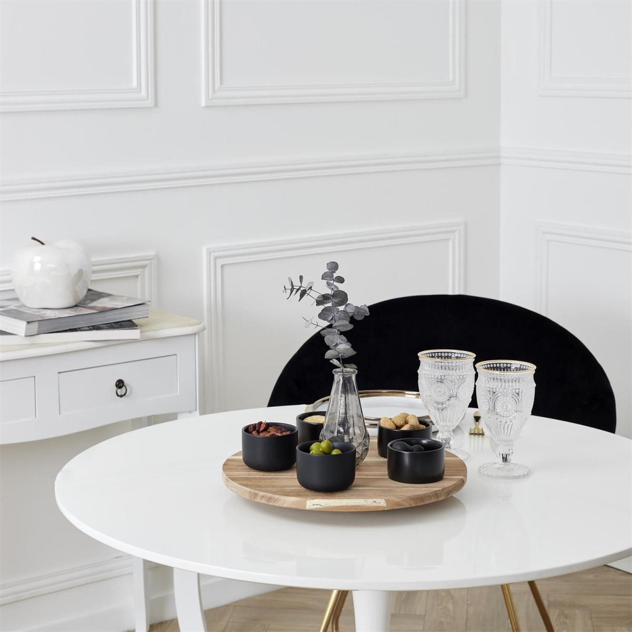 Voir la diapositive 3 : The Home Deco Factory Plateau tournant  acacia  35cm naturel