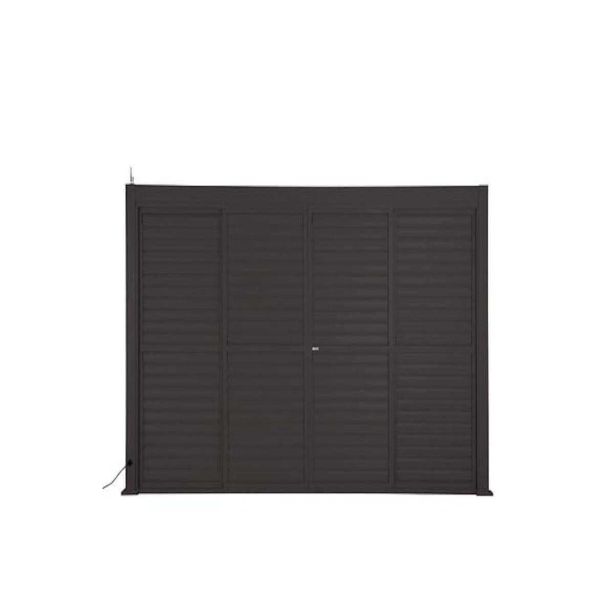 HESPERIDE Persiennes coulissantes pour pergola Evora côté 4 m Graphite - Hespéride