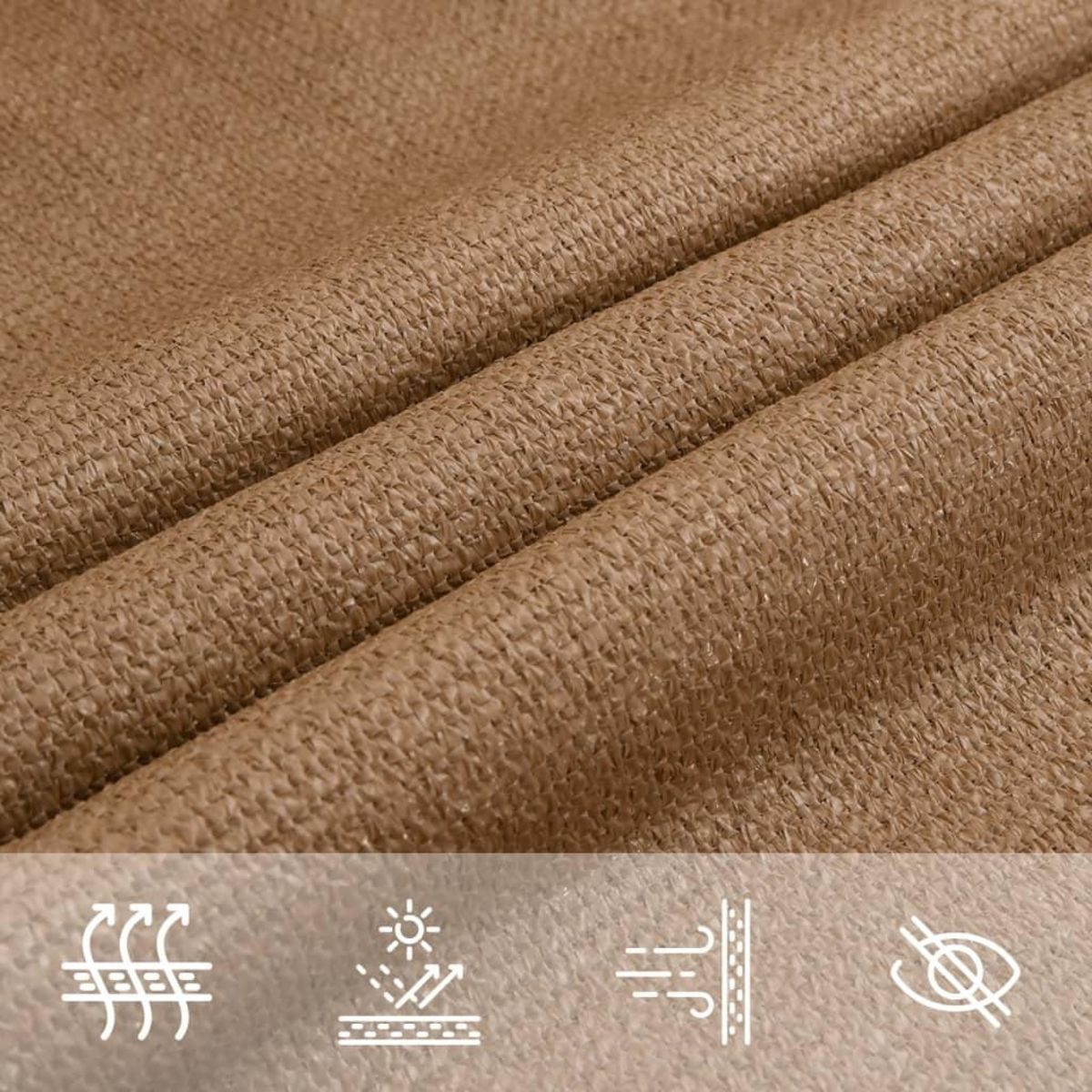 VIDAXL Voile d'ombrage 160 g/m^2 Taupe 4x4x5,8 m PEHD