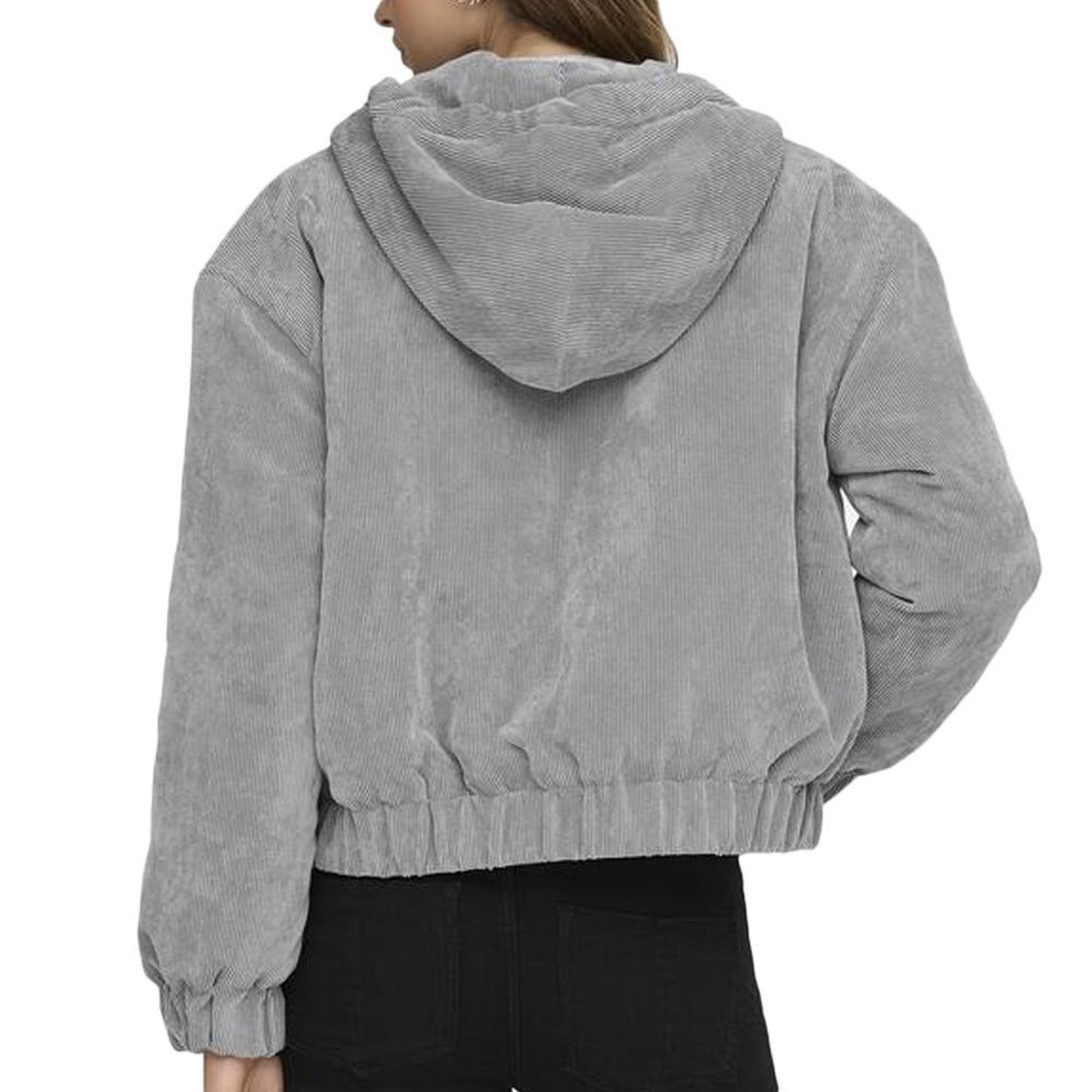 Voir la diapositive 2 : Only Veste Grise Femme Only Suva Corduroy