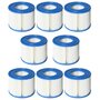 OUTSUNNY Lot de 8 cartouches filtrantes pour spa - cartouches de filtration - PP bleu fibres Dacron blanc