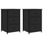 Voir la diapositive 2 : VIDAXL Tables de chevet 2 pcs noir 40x36x60 cm bois d'ingenierie