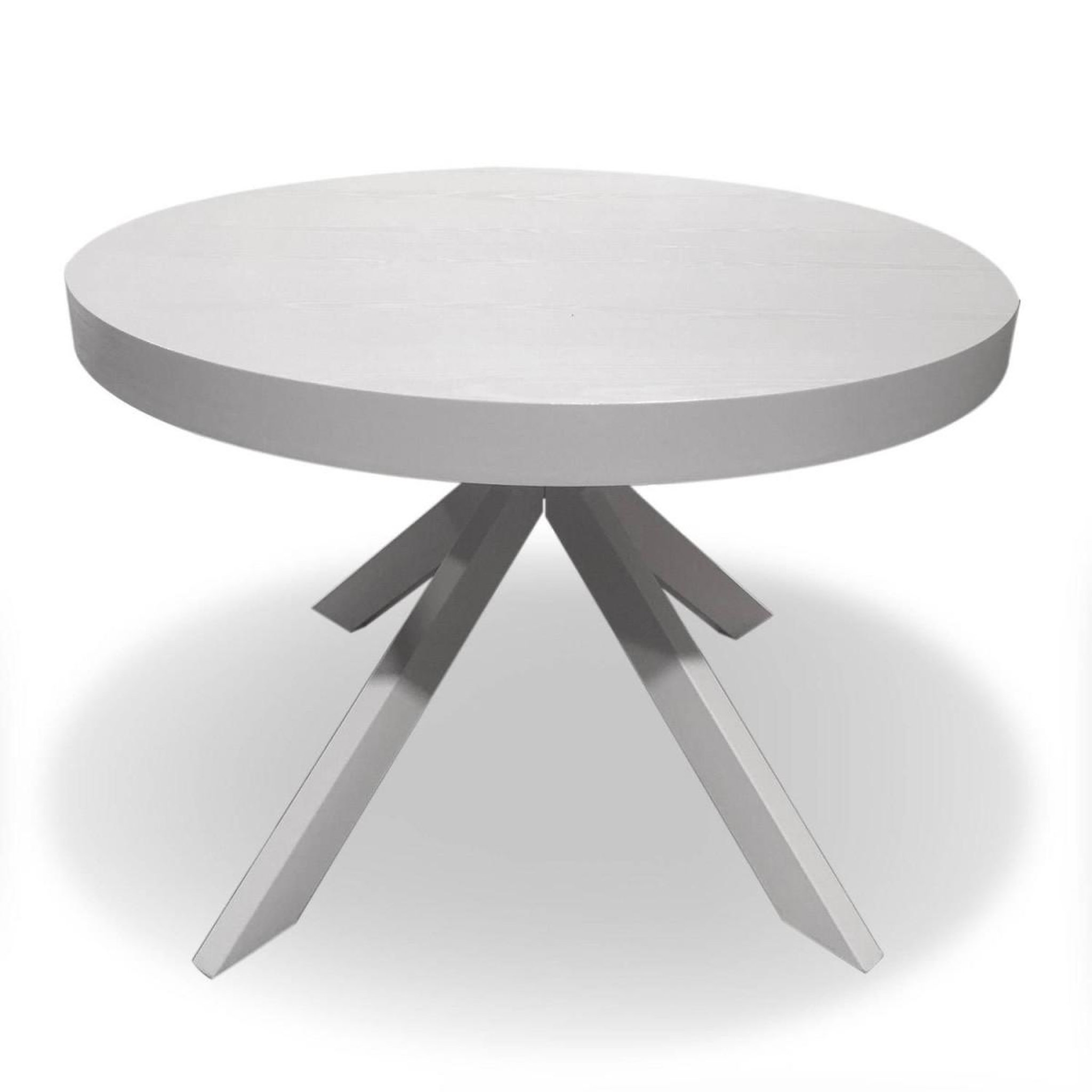 Voir la diapositive 3 : Paris Prix Table ronde extensible  zefane  110-260cm blanc