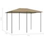 Voir la diapositive 5 : VIDAXL Belvedere 3x4x2,6 m Taupe 160 g/m^2