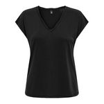 Only T-shirt  Femme Only Hannah. Coloris disponibles : Noir