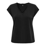 Only T-shirt  Femme Only Hannah. Coloris disponibles : Noir
