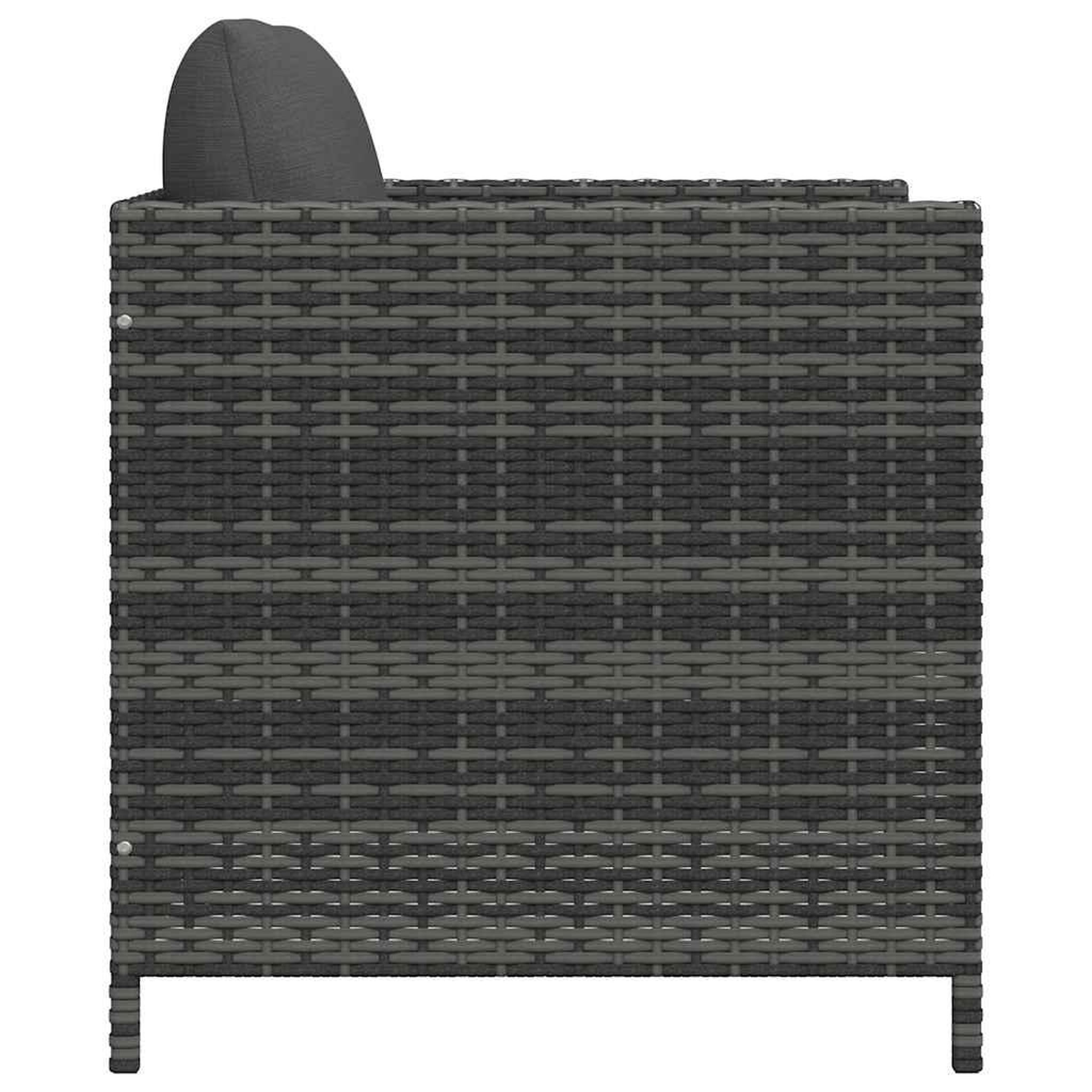 Voir la diapositive 5 : VIDAXL Canape de jardin avec coussins gris resine tressee