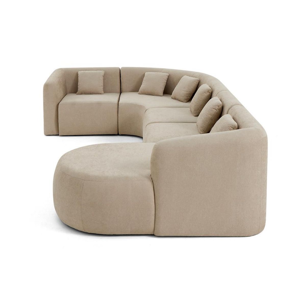 LISA DESIGN Ikare - canapé modulable d'angle droit - 6 places - en tissu