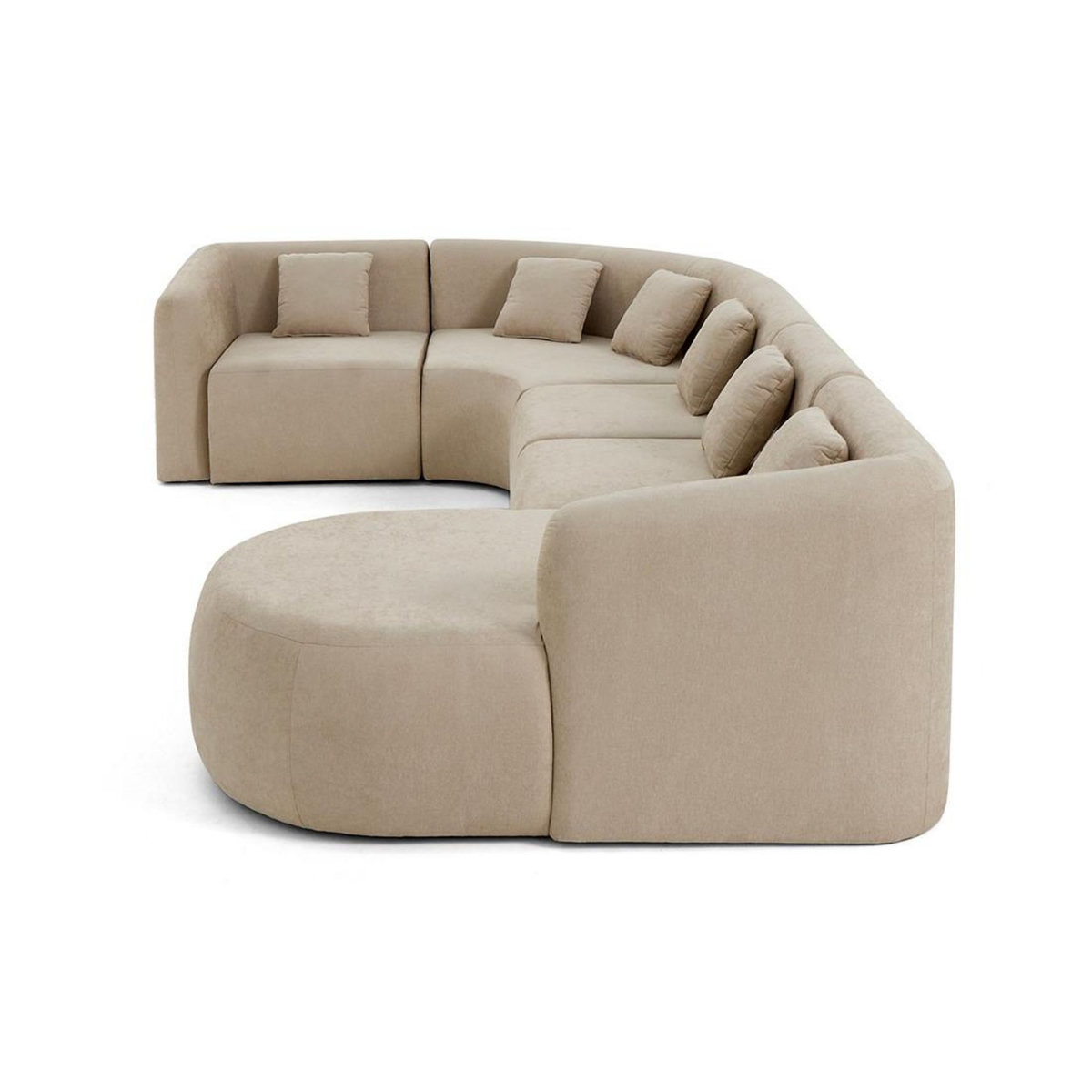 LISA DESIGN Ikare - canapé modulable d'angle droit - 6 places - en tissu